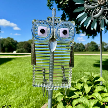 Rosey Blue Owl (#947)