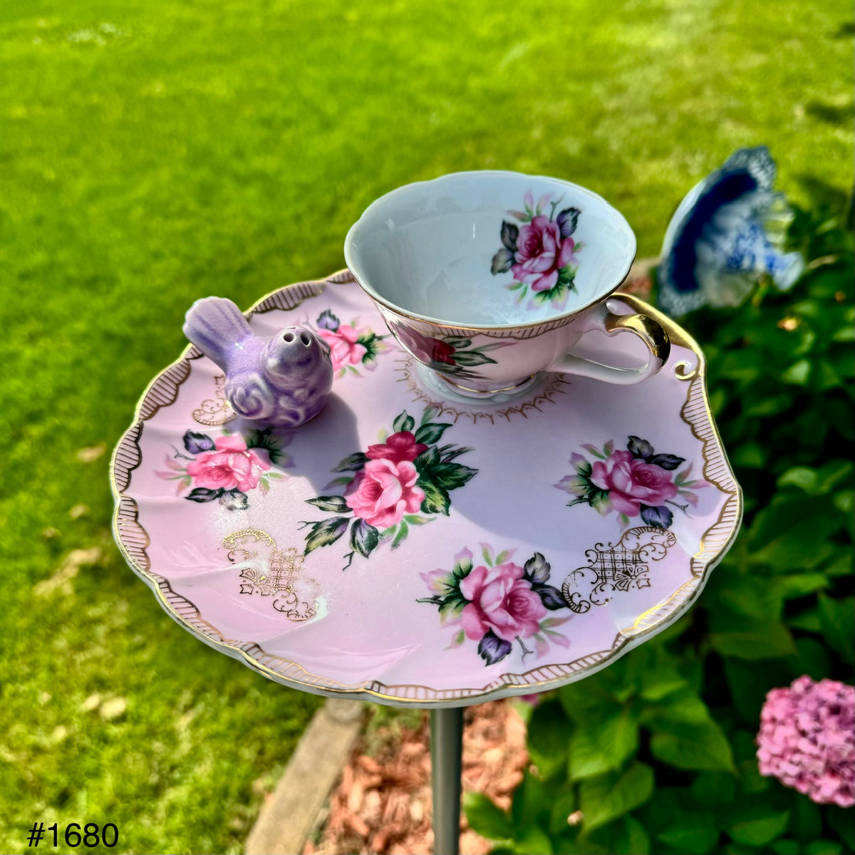 Rose Tea Time Bird Feeder (#1680)