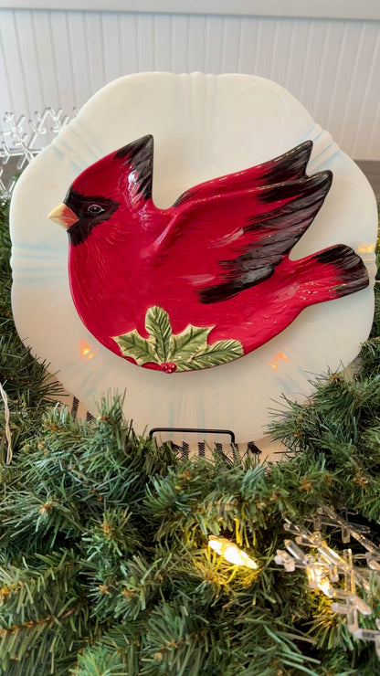 Cardinal Glass Garden Flower (#1836)