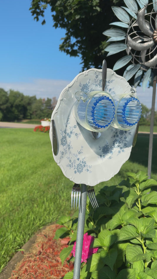 Blue Blossom Owl