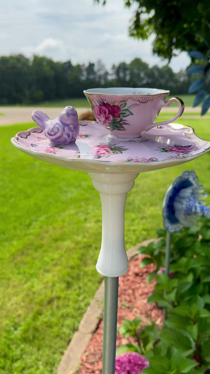 Rose Tea Time Bird Feeder (#1680)